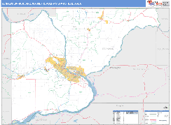 Kennewick-Richland Metro Area Digital Map Basic Style
